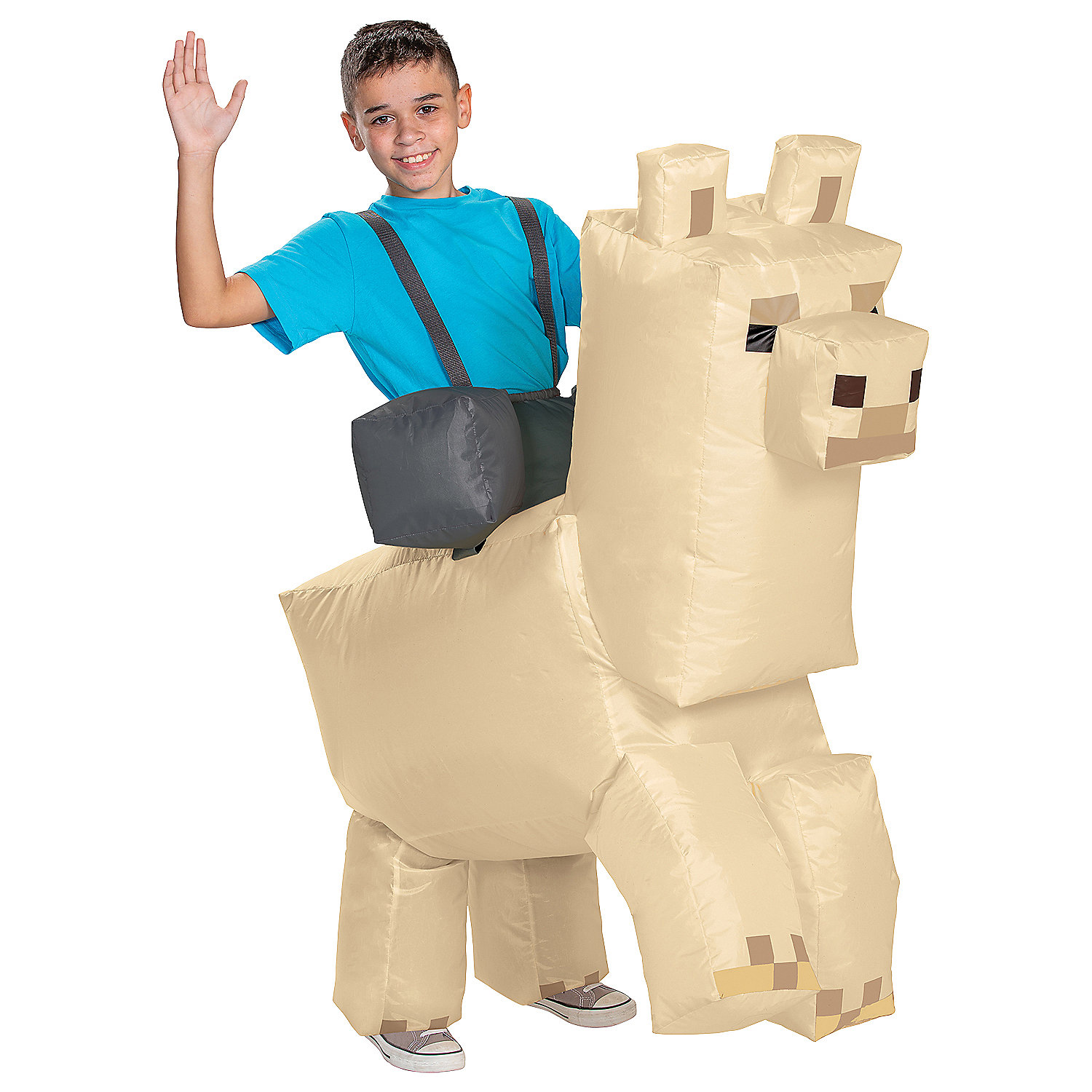 Disguise Boys' Minecraft Inflatable Ride-On Llama Costume - Size One Size Fits Most